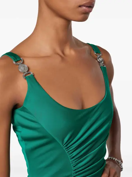 Rochii Versace Midi jersey Dress EMERALD Femei (BM 19628852) 4