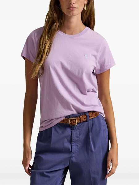 Tricouri Ralph Lauren Cotton crewneck t-shirt Purple Femei (BM 19628931) 3