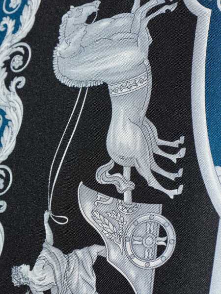 Camasi casual Versace Regular-fit printed silk twill Shirt BLACKPETROL BLUE Barbati (BM 19635830) 5