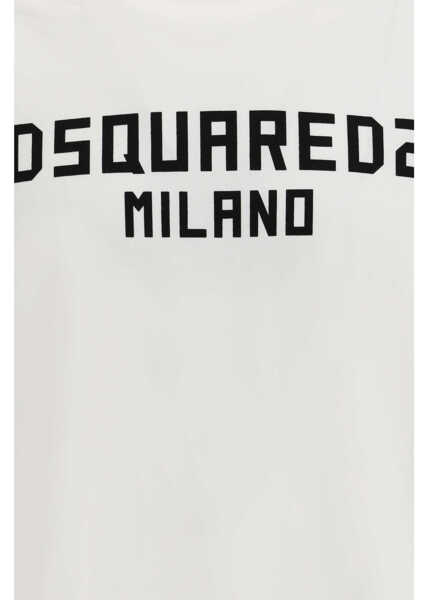 Tricouri DSQUARED2 T-shirt with Dsquared2 Milano logo printed WHITE Barbati (BM 19635836) 3
