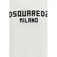 Tricouri pentru Barbati - Tricouri DSQUARED2 T-shirt with Dsquared2 Milano logo printed WHITE Barbati (BM 19635836) - B-mall.ro