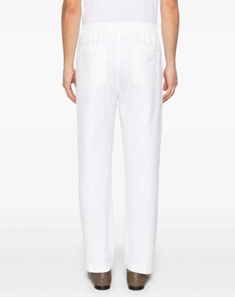 Pantaloni casual Tom Ford Herringbone Stripe Pleated Lounge Trousers OPTICAL WHITE Barbati (BM 19635854) 4