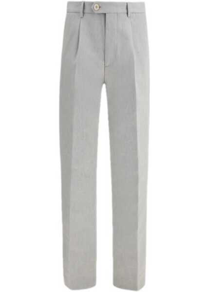 Pantaloni casual Brunello Cucinelli Wool Trousers GRIGIO PERLA Barbati (BM 19635863) 1