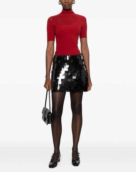 Fuste casual STAUD Miniskirt Max BROWN Femei (BM 19635866) 2