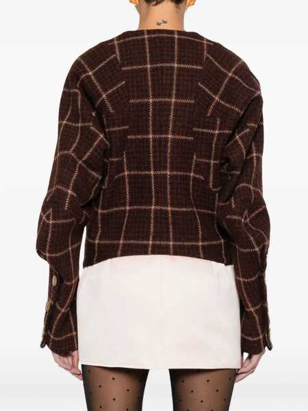 Sacouri office Vivienne Westwood Pourpoint Jacket BROWN Femei (BM 19635872) 4