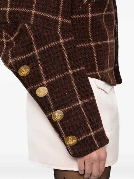 Sacouri office Vivienne Westwood Pourpoint Jacket BROWN Femei (BM 19635872) 5