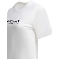 Tricouri Dama - Tricouri Burberry Cotton T-shirt with logo White Femei (BM 19635960) - B-mall.ro