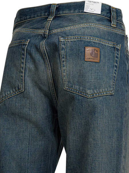 Blugi drepti Carhartt Aaron Jeans Blue Barbati (BM 19635963) 4