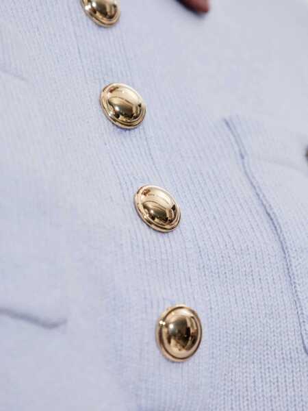 Bluze Self-Portrait Jersey With Contrasting Collar BLUE Femei (BM 19637606) 2