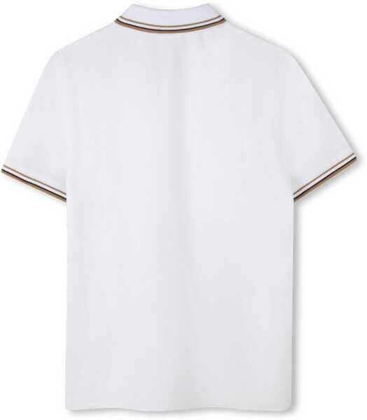 Tricouri Polo Hugo Boss Short-Sleeved Polo Shirt WHITE Baieti (BM 19639145) 2