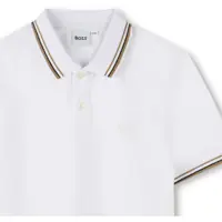 Tricouri Polo pentru Baieti - Tricouri Polo Hugo Boss Short-Sleeved Polo Shirt WHITE Baieti (BM 19639145) - B-mall.ro