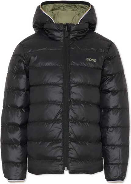 Geci de iarna Hugo Boss Reversible Down Jacket BROWN Baieti (BM 19639163) 2