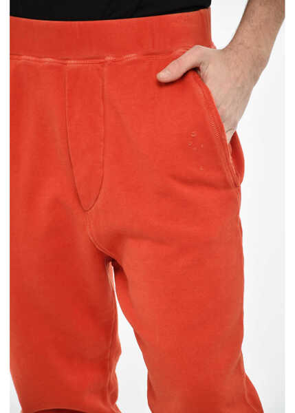 Pantaloni de trening DSQUARED2 Vintage Effect Cotton Joggers Red Barbati (BM 19639205) 3