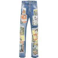 Blugi drepti Distressed Effect 624 Jeans With Betty Boop Patch 20Cm Barbati