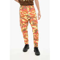 Pantaloni casual Camouflage Motif Cargo Pants Barbati