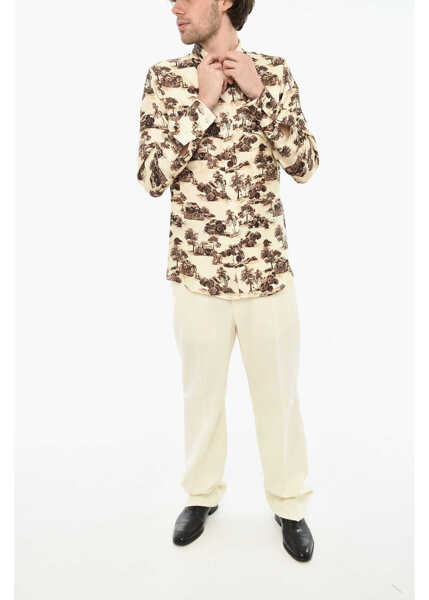 Camasi casual DSQUARED2 All-Over Printed Silk Shirt Multicolor Barbati (BM 19639226) 4