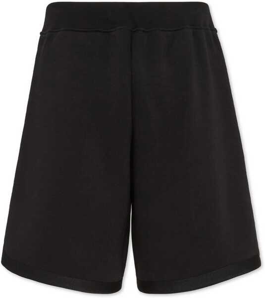 Pantaloni scurti DSQUARED2 Icon Cotton Blend Shorts With Embossed Monogram Black Barbati (BM 19639229) 2