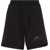 DSQUARED2 Icon Cotton Blend Shorts With Embossed Monogram Black
