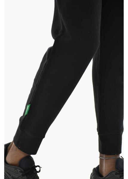 Pantaloni de trening DSQUARED2 Solid Color Cotton Joggers Black Barbati (BM 19639232) 3