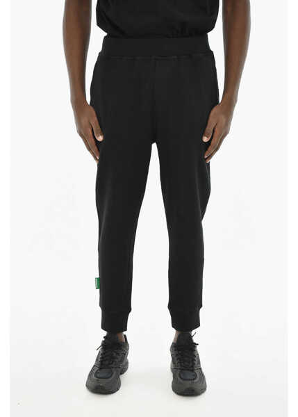 Pantaloni de trening DSQUARED2 Solid Color Cotton Joggers Black Barbati (BM 19639232) 1