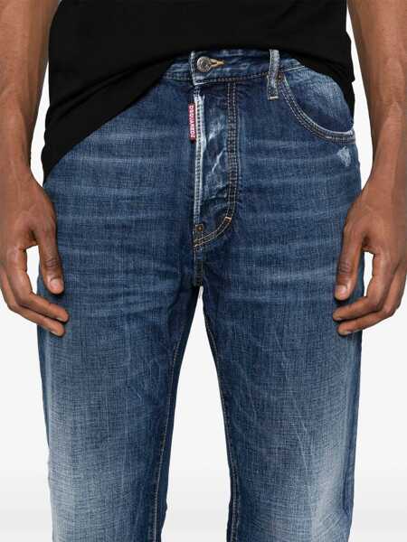 Blugi drepti DSQUARED2 Regular Fit 642 Jeans 20Cm Blue Barbati (BM 19639241) 5