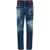 DSQUARED2 Distressed Effect Jeans With Zip On The Waist 21Cm Blue