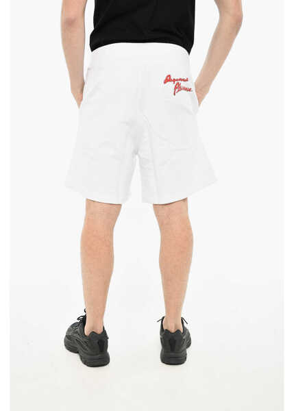 Pantaloni scurti DSQUARED2 Solid Color Cotton Shorts White Barbati (BM 19639253) 2