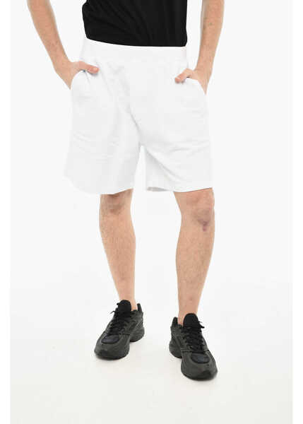 Pantaloni scurti DSQUARED2 Solid Color Cotton Shorts White Barbati (BM 19639253) 1