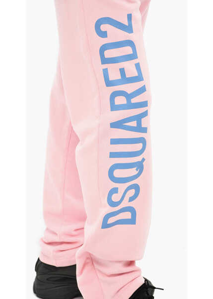 Pantaloni de trening DSQUARED2 Solid Color -Cotton Joggers Pink Barbati (BM 19639265) 3
