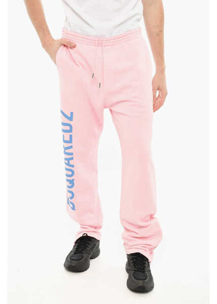 Pantaloni de trening DSQUARED2 Solid Color -Cotton Joggers Pink Barbati (BM 19639265) 1