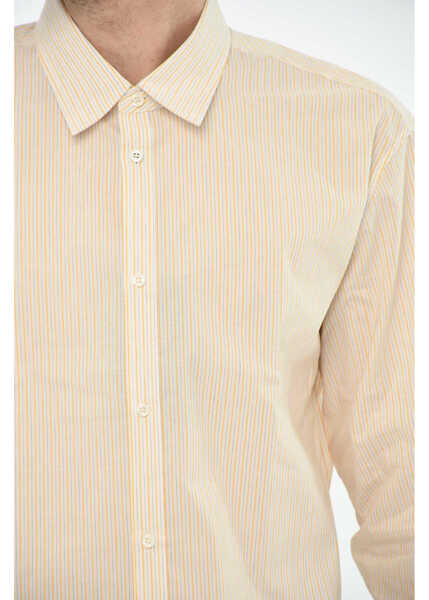 Camasi casual DSQUARED2 Relax Fit Striped Dan Shirt White Barbati (BM 19639271) 3