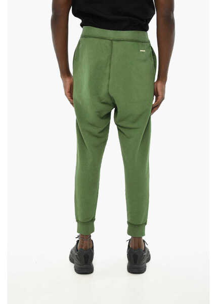 Pantaloni de trening DSQUARED2 Solid Color Cotton Joggers Green Barbati (BM 19639277) 2