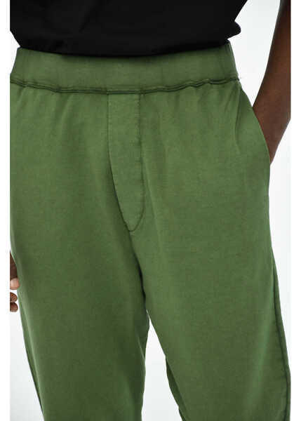 Pantaloni de trening DSQUARED2 Solid Color Cotton Joggers Green Barbati (BM 19639277) 3