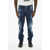 DSQUARED2 Slim Fit Jeans With Visible Stitching 18Cm Blue