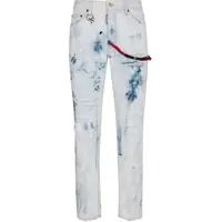 Blugi drepti Light Wash Distressed Jeans 17Cm Barbati