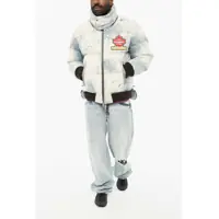 Jachete DSQUARED2 pentru Barbati - Jachete DSQUARED2 Distressed Denim Effect Padded Jacket Blue Barbati (BM 19639292) - B-mall.ro