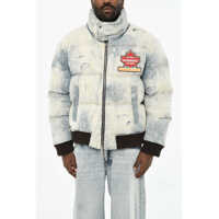 Jachete Distressed Denim Effect Padded Jacket Barbati