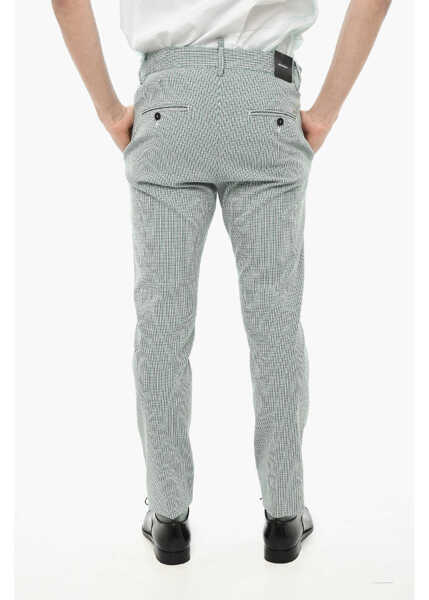 Pantaloni casual DSQUARED2 Cotton And Nylon Pants With Hidden Closure Green Barbati (BM 19639298) 2