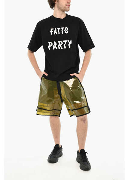 Tricouri DSQUARED2 Cotton Crew-Neck T-Shirt With Print Black Barbati (BM 19639310) 4