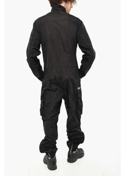 Pantaloni DSQUARED2 Nylon Jumpusit With Frontal Zip Black Barbati (BM 19639313) 2