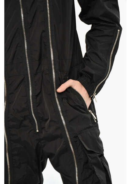 Pantaloni DSQUARED2 Nylon Jumpusit With Frontal Zip Black Barbati (BM 19639313) 3