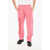 DSQUARED2 Fleeced-Cotton Joggers With Side Logo Pink