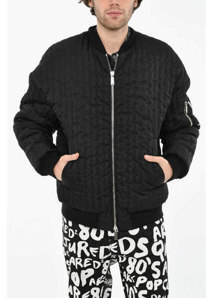 Bomber jacket DSQUARED2 Quilted Nylon Bomber Black Barbati (BM 19639325) 1