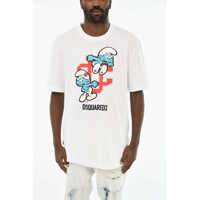 Tricouri The Smurfs Cotton Crew-Neck T-Shirt With Frontal Print Barbati