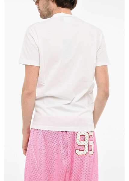 Tricouri DSQUARED2 Cotton Crew-Neck T-Shirt With Logo White Barbati (BM 19639406) 2