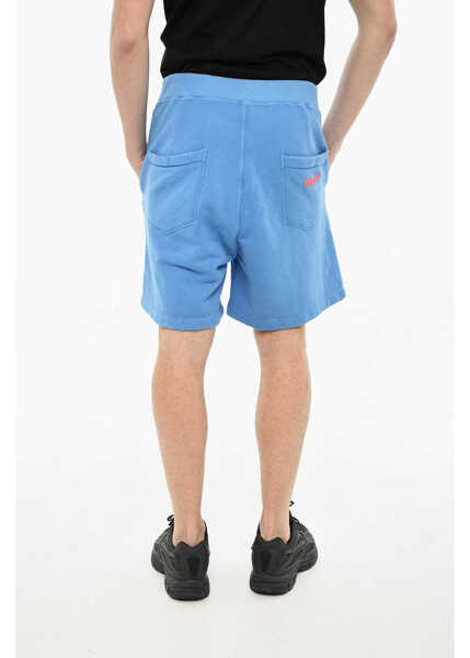Pantaloni scurti DSQUARED2 Solid Color Cotton Shorts Blue Barbati (BM 19639427) 2