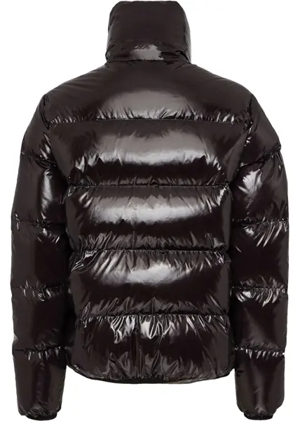 Geci de iarna DSQUARED2 Patent Nylon Down Jacket With Monogram Black Barbati (BM 19639430) 2
