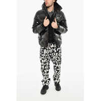 Geci de iarna pentru Barbati - Geci de iarna DSQUARED2 Patent Nylon Down Jacket With Monogram Black Barbati (BM 19639430) - B-mall.ro