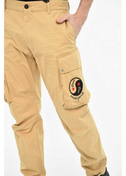 Pantaloni casual DSQUARED2 Cotton Cargo Sexy Pants With Logoed Buttons Beige Barbati (BM 19639439) 3