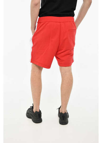 Pantaloni scurti DSQUARED2 Two-Tone Shorts With Side Buttons Red Barbati (BM 19639442) 2